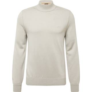 Rullekravesweater i uldblanding med broderet logo