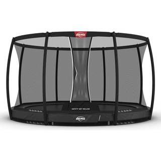 Berg trampolin InGround Champion inkl. sikkerhedsnet Deluxe AirFlow Pro 380 cm grey