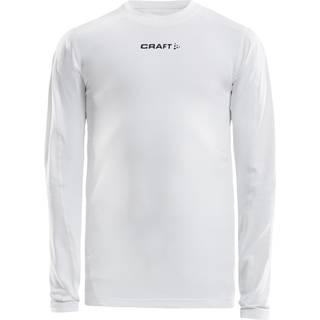 Craft 1906860 pro control compression long sleeve jr Børn / Sports T-shirt / T-shirt WHITE 146/152