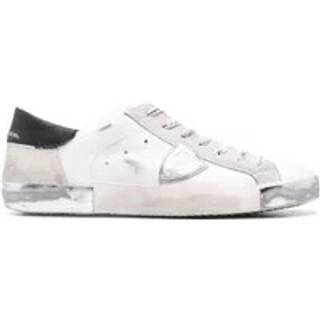 Philippe Model Prsx Low Top Leather Sneakers White/Silver