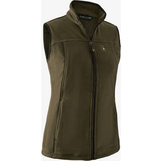 Deerhunter Women's Eagle Fleece Waistcoat Fleecevest Damer størrelse 40 farve olivengrøn/brun