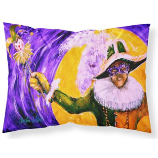 """" Caroline's Treasures MW1109Pillowcase Mardi Gras Hey Mister Moisture Wicking Fabric Standard Pillowcase Large Multicolor """"