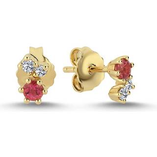 NURAN - Twinkle ørestikker i 14kt. guld m. turmalin og 0,06ct