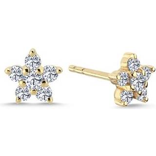 Stella - Diamant ørestikker i 14 kt guld med i alt 0,42 ct.