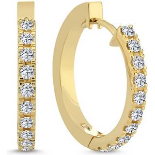 Nuran - Creoler i 14 kt guld med i alt 0,36ct - Ø18