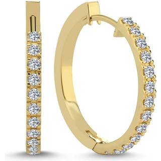 Nuran - Creoler i 14 kt guld med i alt 0,52ct - Ø23