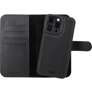 Holdit iPhone 16 Pro Wallet Case Magnet Plus - Flip Cover - Black