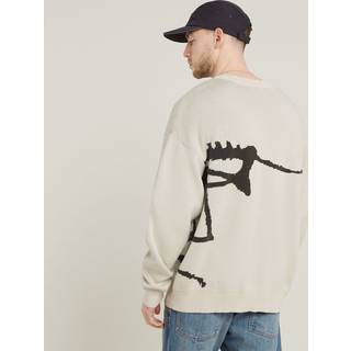 Running Dog Graphic Knitted Sweater - White - Men