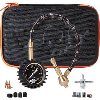 Grit Performance Tire Pressure Gauge (0-60 PSI) Tungt med brugerdefineret skumkasse kromh?tter og ventil kerne reparation v?rkt?j Rapid lufttrykm