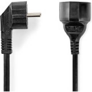 Nedis Strømkabel EU CEE 7/7 Vinklet stik, Jordet, 2m - Sort