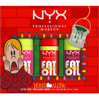 NYX Professional Makeup Home Alone Fat Oil Trio Gavesæt til læber Skygge Mystery shade 03 1 stk. - 1 stk.