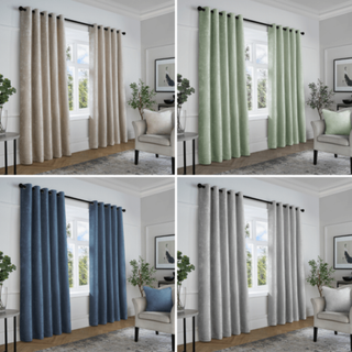 Curtina Textured Chenille Luxe Gardiner til gardinstang168 x 137cm