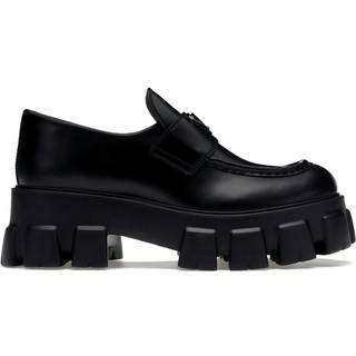 Prada Monolith brushed leather loafers - black - EU 40.5