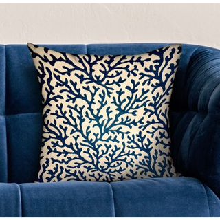 Plutus Sweet Trinidad Red Floral Luxury Throw Pillow Double -sidet 18 """" X 18 """"