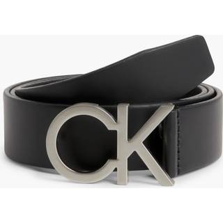 Leather Logo Belt - Black - 110 cm