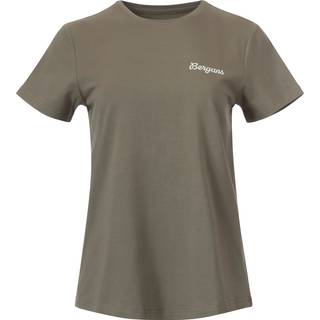 Bergans Women's Nordmarka Organic Cotton Print Tee Green Mud, L