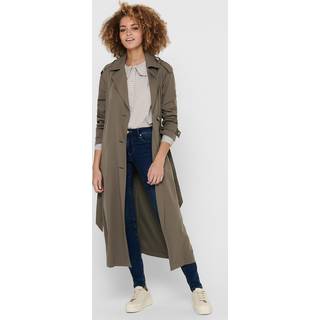 Line Ekstra Lang Trenchcoat, Walnut, XS