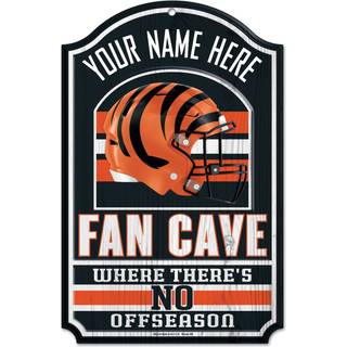 Cincinnati Bengals Wood Sign - 11 """" X17 """" Fan Cave Design