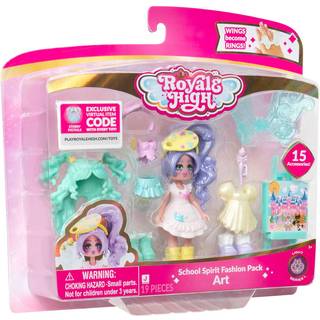 Royale High 3 School Spirit Fashion Pack: Art - Light Series 1-1 Figur med 15 tillbehör - Wings Become Rings - Virtual Artikel kod ingår - åldrar