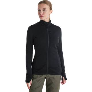 Icebreaker Women's Merino 260 Quantum Iv Longlseeve Zip Black, XS
