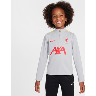 Maskinstrikket Liverpool FC Academy Pro Third Nike Dri-FIT-fodboldtræningstrøje til mindre børn - grå