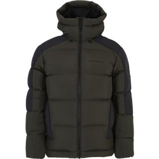 Down Puffer Hood Jacket M Olive Extreme/Black (L)