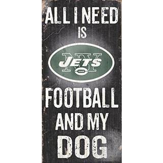 Fan kreationer N0640 New York Jets fodbold og mit hundeskilt