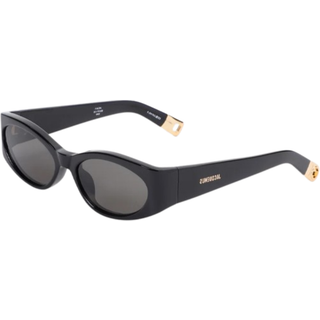 Les Lunettes Ovalo Sunglasses in Black - OS