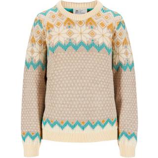 Dale of Norway Women's Vilja Sweater Sandstone/Offwhite/Peacock, S