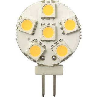 LED-pære 1852-Marine, 10 - 36 V DC, 1.2 W, Ø24 mm, G4 (sidestifter), med varm hvidt skær, 2-pack