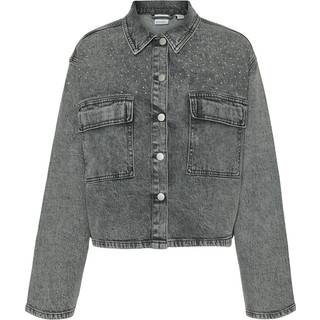 VERO MODA dame skjorte VMELLAS - Light Grey Denim STUDS - S