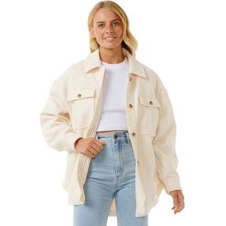 Rip Curl High Tide Fleece Shacket Jakke - XL - off white