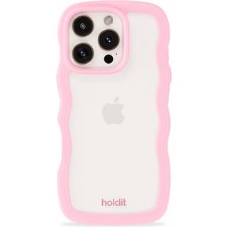 Holdit iPhone 16 Pro Max Wavy Cover - Pink / Transparent