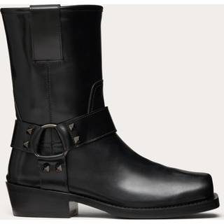 Valentino Garavani Rockstud leather biker boots - black - EU 42