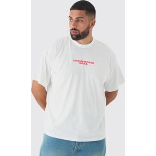 Mens Plus Your Boyfriend Sucks Oversized T-shirt in White