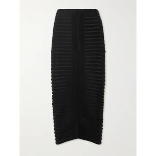 AlaÃ¯a Skeleton knitted midi skirt - black - XXXL