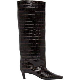 Toteme Wide Shaft croc-effect leather knee-high boots - brown - EU 39