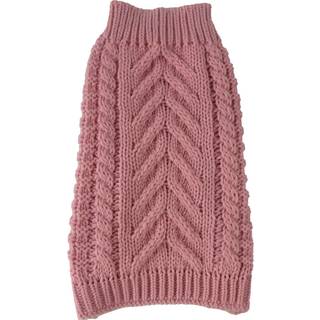 Pet Life Swivel -Swirl Fashion Pet Sweater - Designer Heavy Cable Knitted Dog Sweater med skildpaddehals - vinterhund t?j designet til at holde v