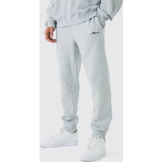 Mens Grey Marl Regular Fit Basic Man Signature Jogger