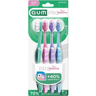 Gum Pro Sensitive Tandbørste Ultra Soft - 4 stk.