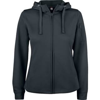 Clique 21015 Basic Active Hoody Full Zip Ladies / Hættetrøje Sort XL