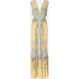 Etro Floral crÃªpe de chine maxi dress - yellow - XL