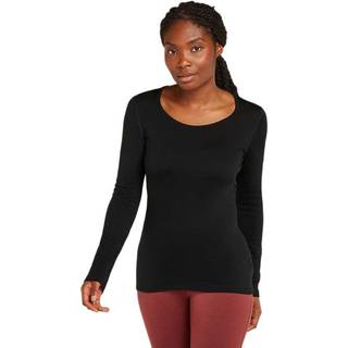 Icebreaker Women's Merino 260 Tech L/S Scoop Merino undertøj Damer størrelse M farve sort