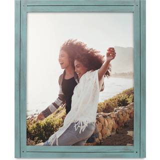 AmericanFlat 16x20 Picture Frame med poleret plexiglass - Hampton Collection - Distressed Wood Gallery Picture Rill
