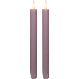 Cozzy kronelys, 3D flamme, 22 cm, rosa, 2 stk (bruges med fjernbetjening)