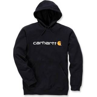 CARHARTT Hættetrøje Signature Logo Hooded Sweatshirt Black - XS