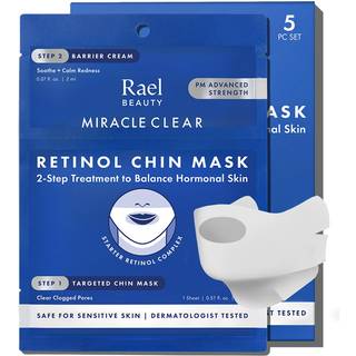 Rael Retinol Chin Mask med Miracle Clear Barrier Cream - Ansiktsmasker och fuktighetskräm 2 -steg Behandling Niacinamid Ceramid NP för alla hudty