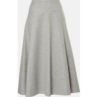 Brunello Cucinelli Wool and cashmere flannel midi skirt - grey - XS