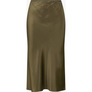 Joseph Isaak silk satin midi skirt - green - XXXS