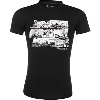 Force Cool Comics T-shirt Sort - Størrelse X-Small